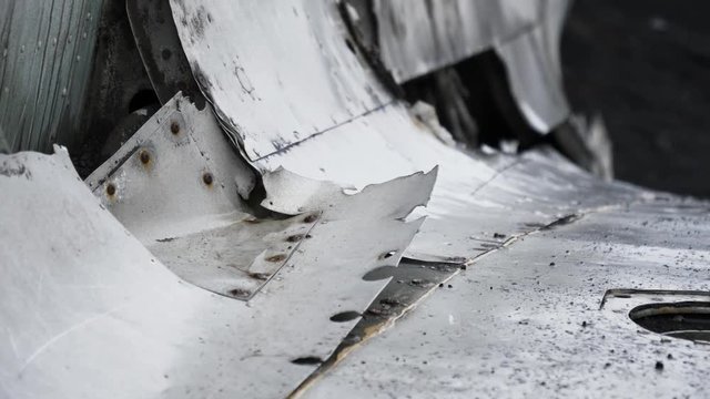 Dc 3 Plane Wreck Iceland Close Up Old Plane Parts