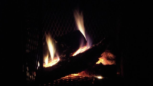 Timelapse of campfire burning