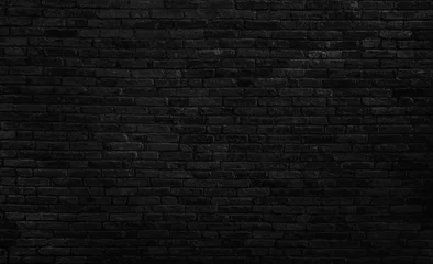 Papier Peint photo Lavable Mur de briques Old black brick wall texture background,brick wall texture for for interior or exterior design backdrop,vintage dark tone.