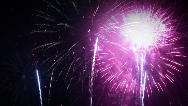 Timelapse abstract of fireworks