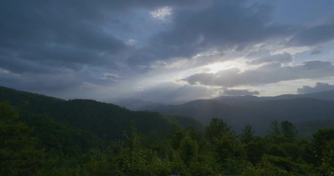 a time lapse of the clouds in the mountains