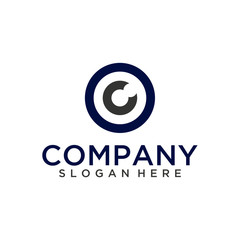 Obraz premium Optic lens logo design