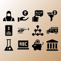 Invoice, network and like related premium icon set