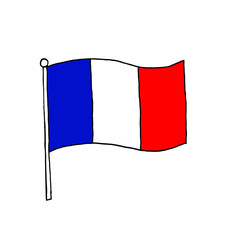 Illustration of the national flag of France
