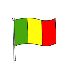 Illustration of the national flag of Mali