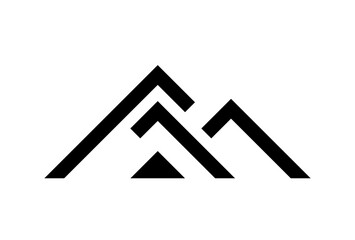 Black house logo template, vector illustration