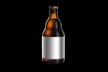 Beer Bottle With Empty Label