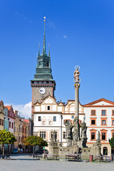 Obraz premium Marian column, Green gate, Pardubice, East Bohemia, Czech republic