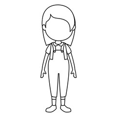 cute and little girl character