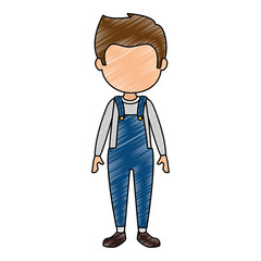 Fototapeta premium cute and little boy character