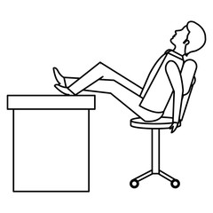 businessman relaxed in the office