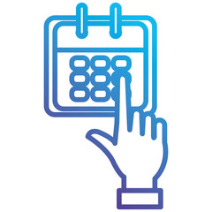 hand index with calendar reminder