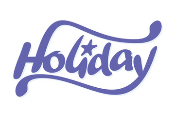 Calligraphy holiday word