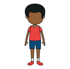 cute and little black boy character