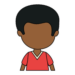cute and little black boy character