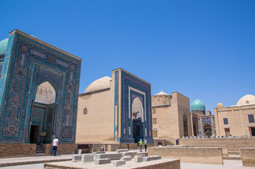 Fototapeta na wymiar Shah-i-Zinda at Samarkand, Uzbekistan