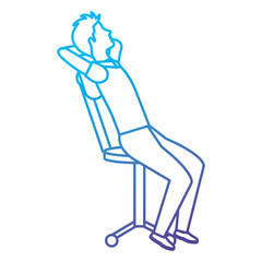 businessman in office chair avatar character