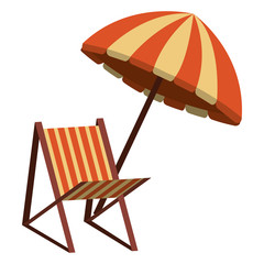 umbrella beach with chair