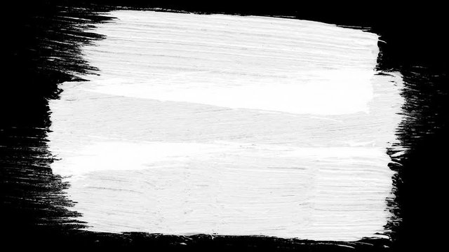 Abstract paint brush stroke black and white transition background, animation of paint splash. Brush stroke black and white transition background. Animation of paint splash