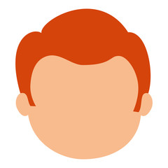 cute and little boy head character