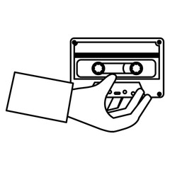 hand with cassette icon