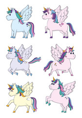 Set of unicorns © Stockgiu