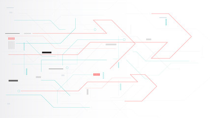 Digital arrow elements abstract background