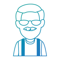 cute grandfather avatar character