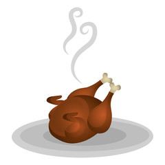 dish with delicious chicken meat