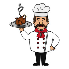 chef with chicken character
