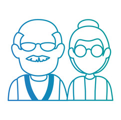 cute grandparents couple avatars characters