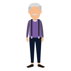 cute grandfather avatar character