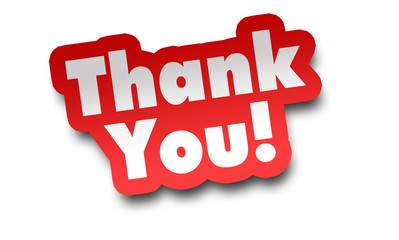 thank you concept 3d illustration isolated