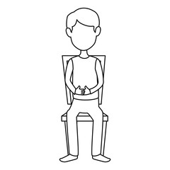 young man in the chair avatar character