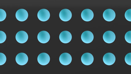 Pattern of hemisphere indents