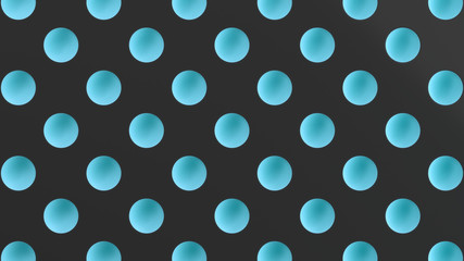 Pattern of hemisphere indents