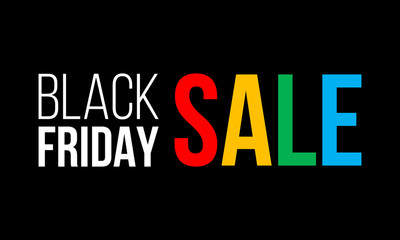 black friday sale, vector promo poster