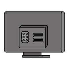 modern tv back isolated icon