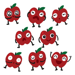 apple character vector design