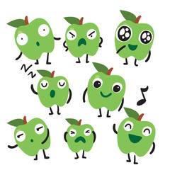 apple character vector design