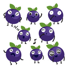 blueberry character vector design