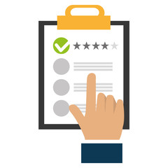 hands with clipboard checklist