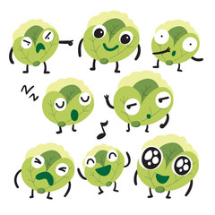 cabbage character vector design