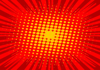 Vector illustrated retro comic background, pop art vintage style. © noravector