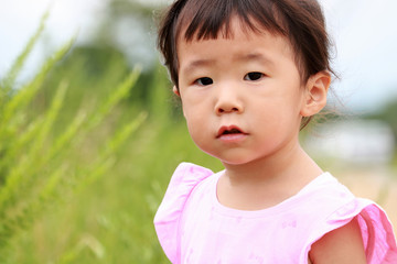 見つめる女の子