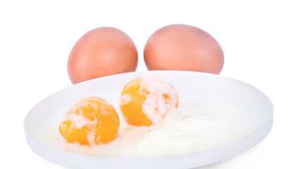 Boiled eggs, mineral water.