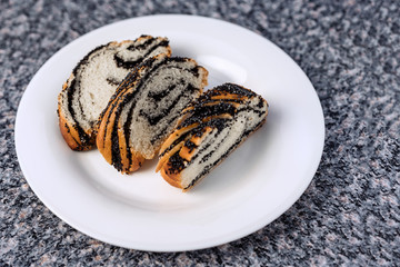 Sweet roll with poppy seeds