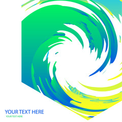 Vector - bright abstract colorful waves in geometric shape