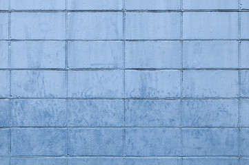 青いブロック塀