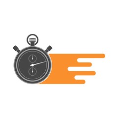 Fast delivery flat icon, Speed Time Icon Logo